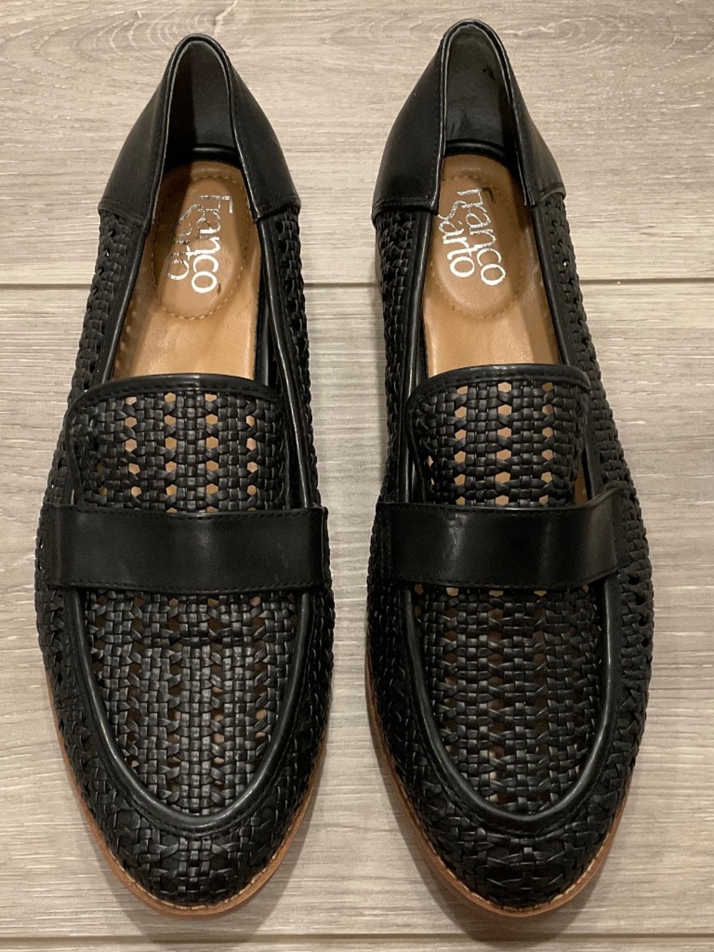 FRANCO SARTO Halton 2 Woven Loafer in Black Size 8.5